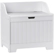White 61-litre storage chest with safety hinge and cut-out handle