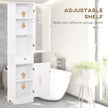 Tall slim white bathroom cabinet – image 6