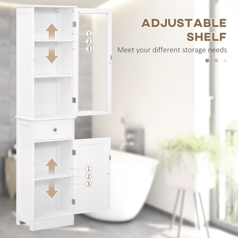 Tall slim white bathroom cabinet – image 6