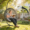 Outsunny Hanging Egg Chair Stand Only, Hammock Chair C-Stand with Hanging Chain, Black – view 5