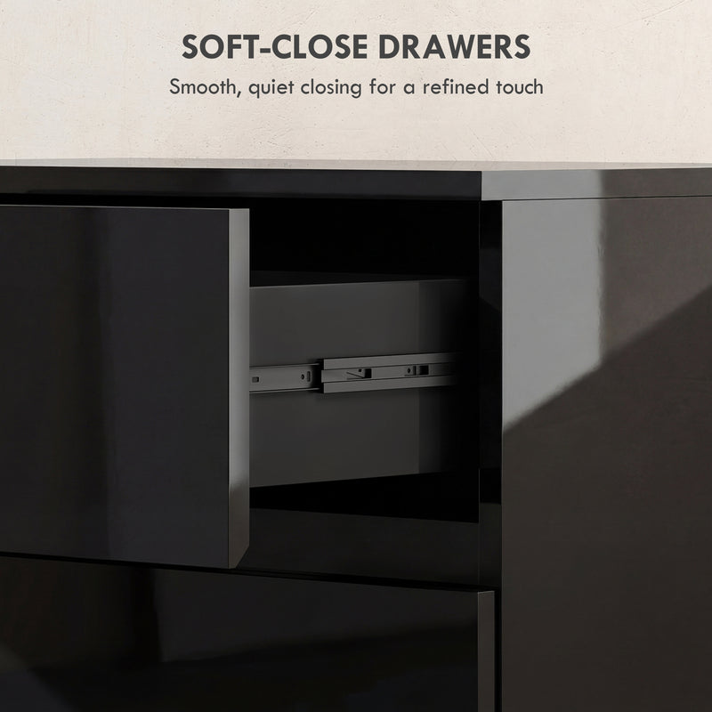 HOMCOM Chest of Drawers, 4-Drawer Storage Cabinets, Modern Dresser, Storage Drawer Unit for Bedroom – view 7