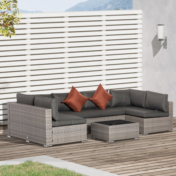 Half-square rattan sofa set – image 2