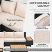 5-seater black rattan corner sofa – image 6