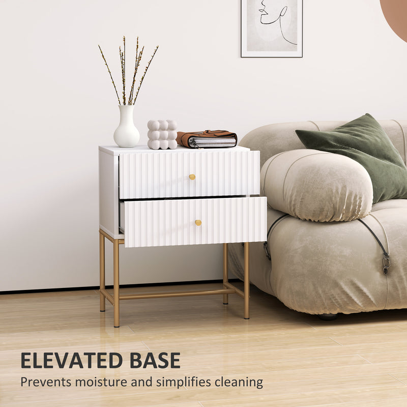 Raised ridged bedside table – image 8
