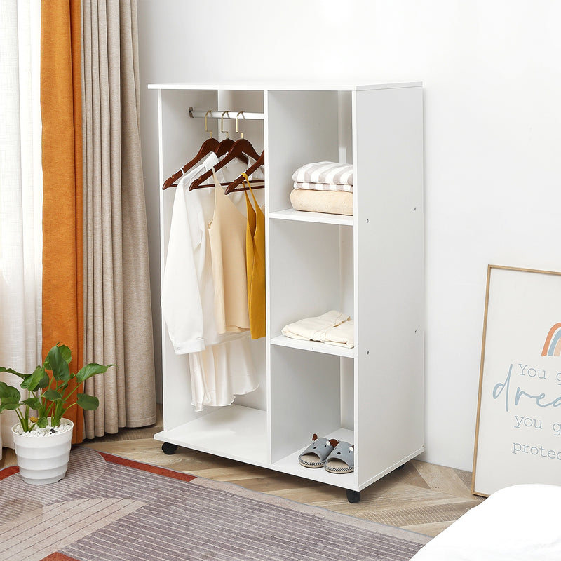 White open wardrobe on wheels – image 2
