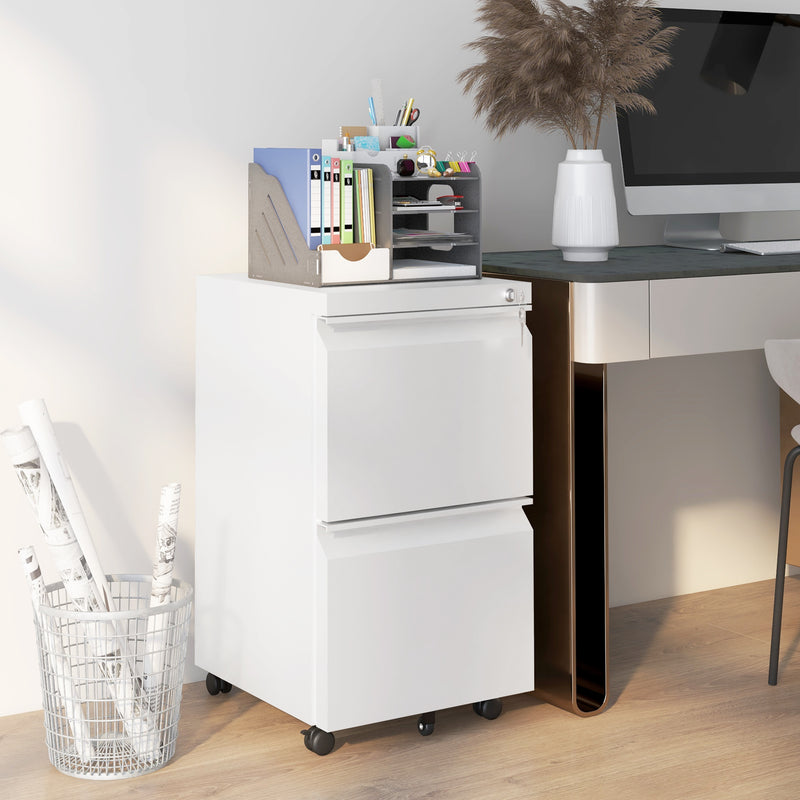 2-drawer metal filing cabinet – image 2