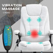 Cream heated massage office chair – image 4