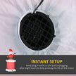 Built-in fan for inflating the display