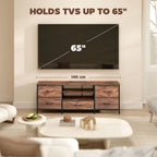 Multi-Storage Industrial TV Stand - Brown/Grey/Black