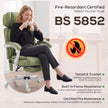 HOMCOM High Back Vibration Massage Office Chair Heated Reclining Computer Chair w/ Adjustable Height, Swivel Wheels – view 9