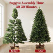 7ft Christmas tree with fir wood base – image 7