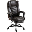 HOMCOM Executive Home Office Chair Reclining Function Footrest Computer Desk Chair High Back, Brown