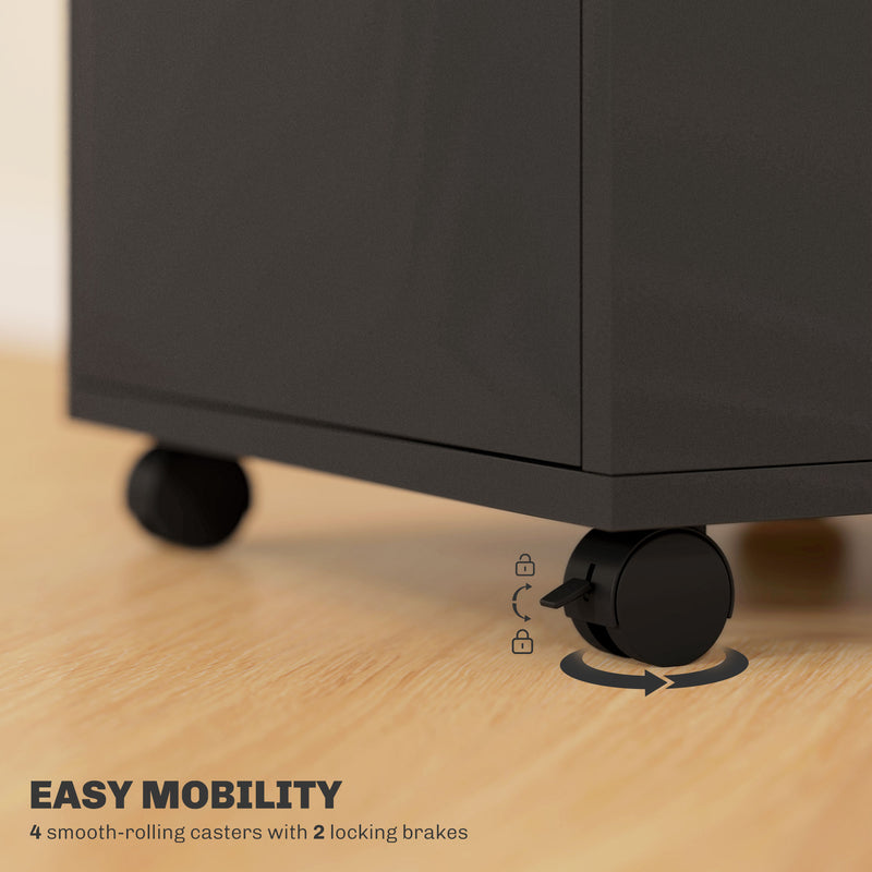Mobile filing cabinet – black – image 6