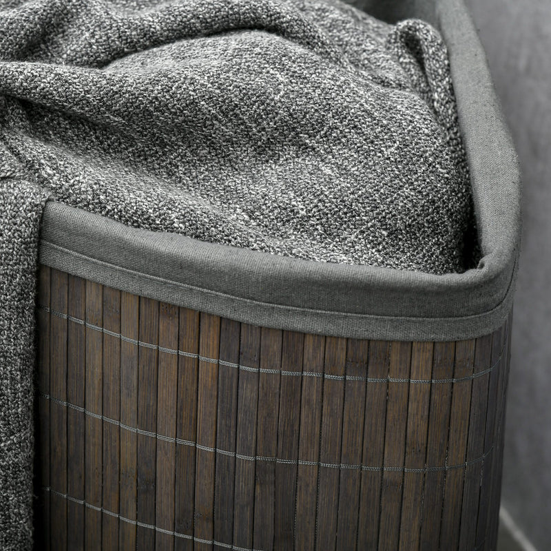 Corner bamboo laundry basket – image 9