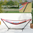 Outsunny 298 x 117cm Hammock with Stand Camping Hammock with Portable Carrying Bag, Adjustable Height, 120kg Load – view 4