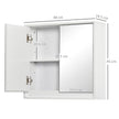 Compact white mirror cabinet – image 3