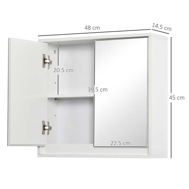 Compact white mirror cabinet – image 3