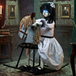 72cm Animated Halloween Girl on Rocking Horse with Glowing Eyes – image 9 of 9