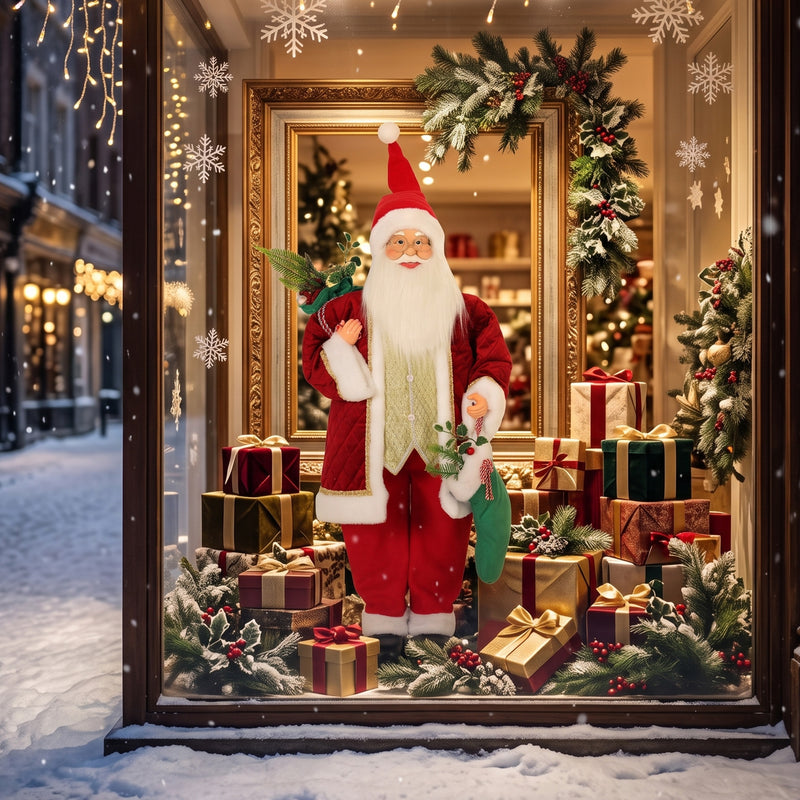 Close-up of Santa's face and beard
