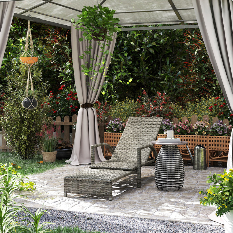 Reclining rattan lounger – image 8