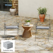 Light grey garden seat cushions set of 6 – image 10