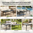 PE rattan garden coffee table black – image 7