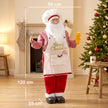 Dimensions of the 4ft singing chef Santa