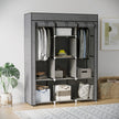 125 cm dark grey fabric wardrobe – image 10