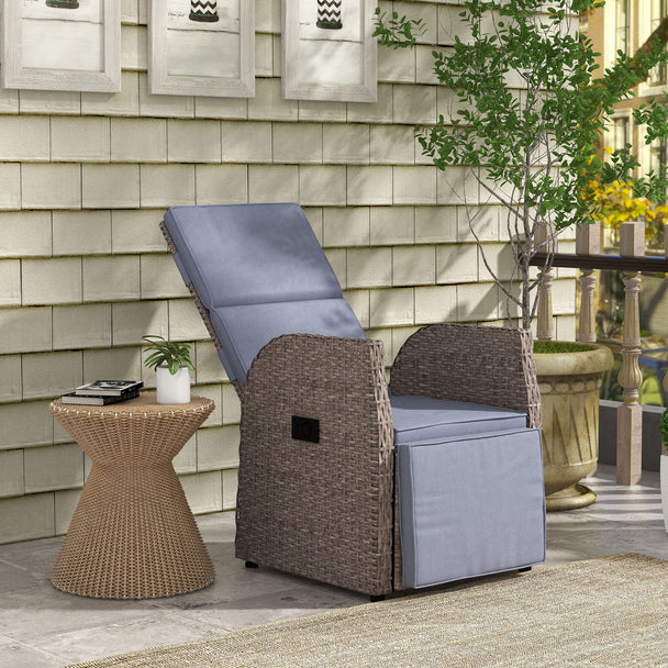 Reclining rattan armchair – image 2