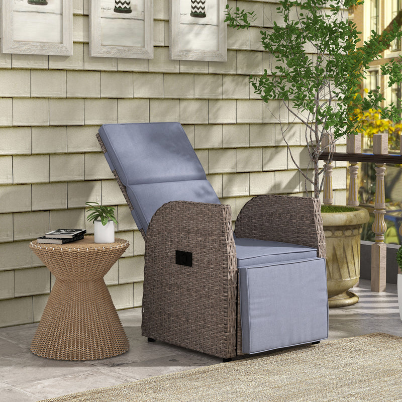 Reclining rattan armchair – image 2