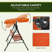 Orange 3-seater swing – image 4