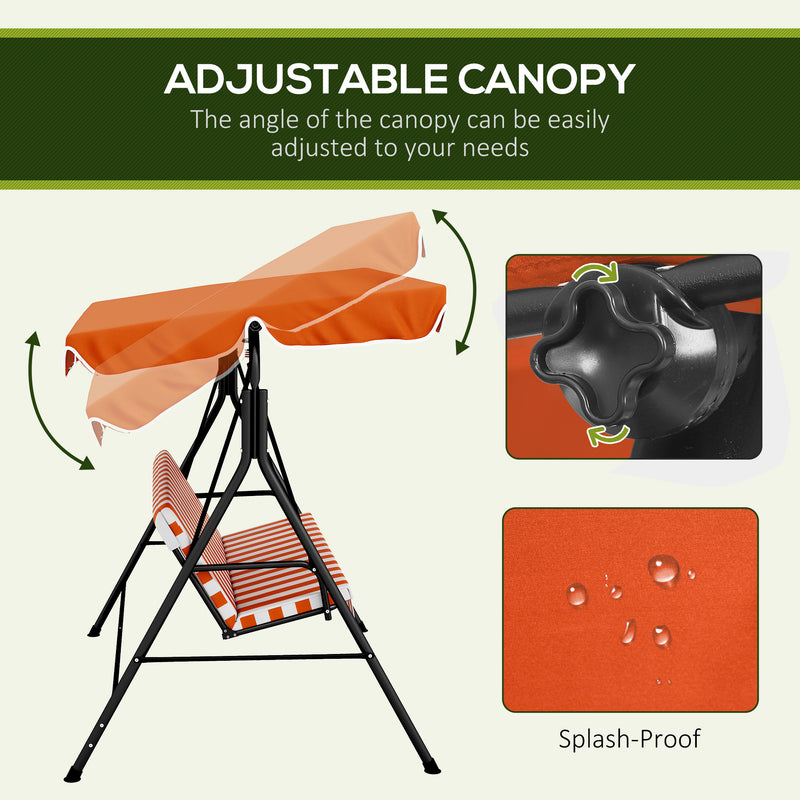Orange 3-seater swing – image 4