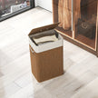 72 L brown bamboo laundry basket – image 9