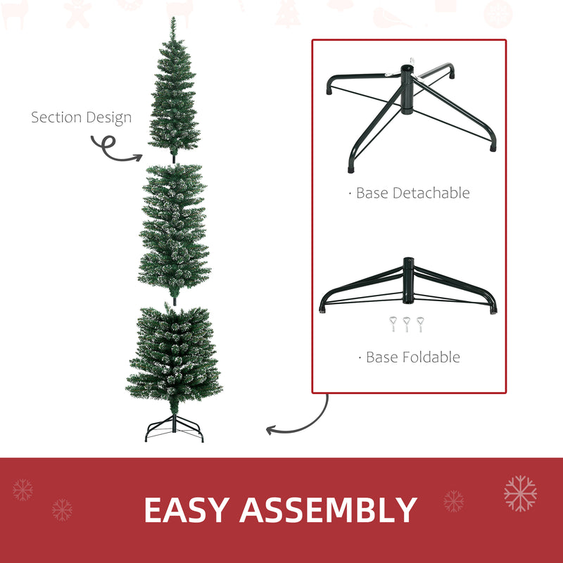 7.5ft snow-dipped pencil Christmas tree – image 6
