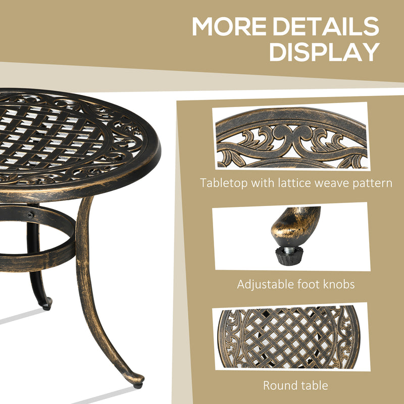 Bronze cast aluminium side table – image 6