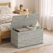 HOMCOM Storage Chest, 102L Blanket Box, Shoe Bench with Safety Hinged Lid, Bed End Bench for Bedroom, 80 x 40 x 45cm – view 2
