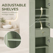 HOMCOM Tall Bathroom Cabinet with Arched Doors - Light Green – view 6