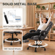 HOMCOM Executive Home Office Chair Reclining Function Footrest Computer Desk Chair High Back, Grey – view 8