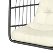 Outsunny Hanging Egg Chair, Indoor Outdoor Hammock Swing Chair with Stand, Safety Strap, Foldable Basket, Black/Cream – view 8
