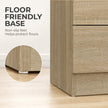 HOMCOM Three-Drawer Simple Bedside Table - Oak – view 7