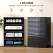 HOMCOM Chest of Drawers, 4-Drawer Storage Cabinets, Modern Dresser, Storage Drawer Unit for Bedroom – view 4