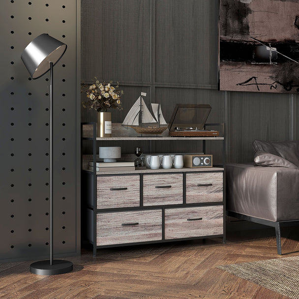 Wide 5-drawer storage unit – image 2