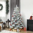 6ft snow-kissed flocked Christmas tree – image 2