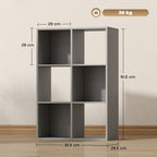 6-Cube Bookshelf - Light Grey