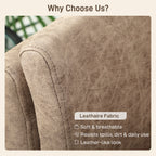 Two-Seater Leathaire Sofa - Light Brown