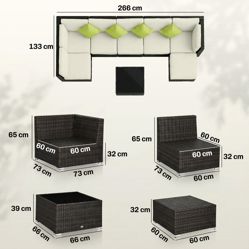 8-piece rattan corner sofa set – image 3