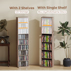 260 Narrow CD Storage Unit - Natural Wood Finish