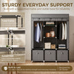 Fabric wardrobe with drawers – image 5