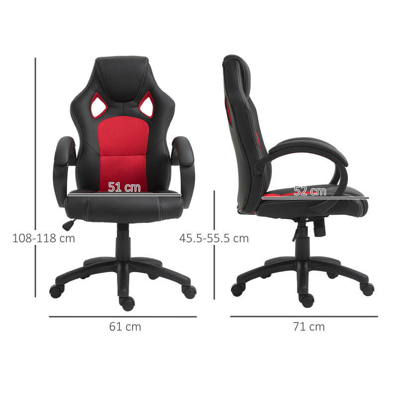Faux leather swivel office chair – image 3