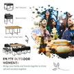 10-seater rattan cube dining set – image 4